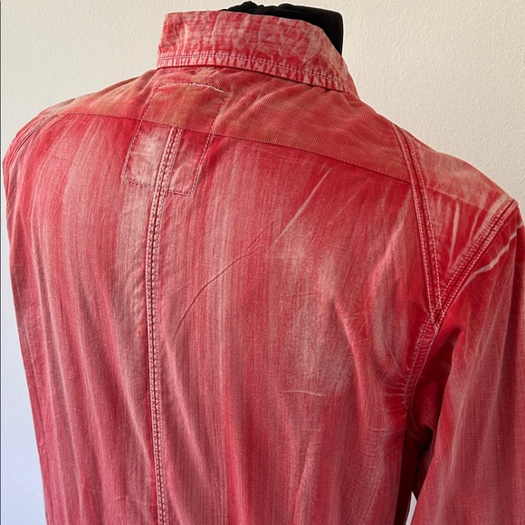 Men's Casual Red Button-Down Shirt - Picture 7 of 14